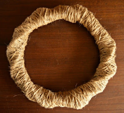 wreath covered with jute twine