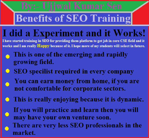 Seven Days Training in SEO for CSE Students, SEO Analyst