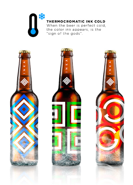 Inka Beer Design by JP Branding with colorful foil