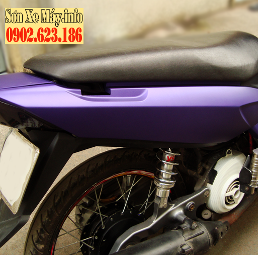 Sơn xe Yamaha Nouvo 3 màu tím nhám cực đẹp