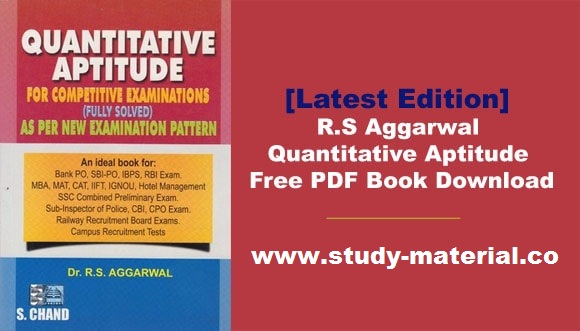 R S Aggarwal Quantitative Aptitude Free Pdf Book Download Revised