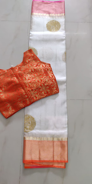 silk kota saree with ready made bouse