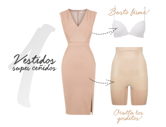 ropa interior para vestidos pegados