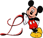 Alfabeto de Mickey Mouse recostado L.