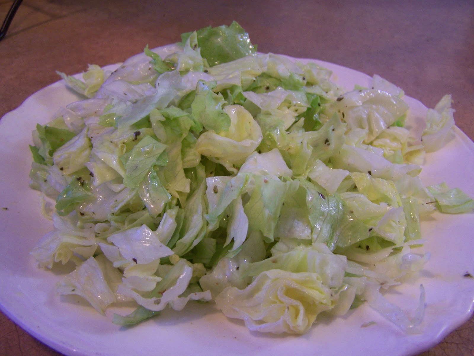 Iceberg Salad with Sweet Italian Dressing
