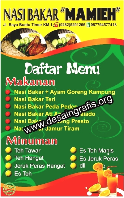 Desain Daftar Menu Makanan Cdr Kumpulan Desain Grafis Coreldraw