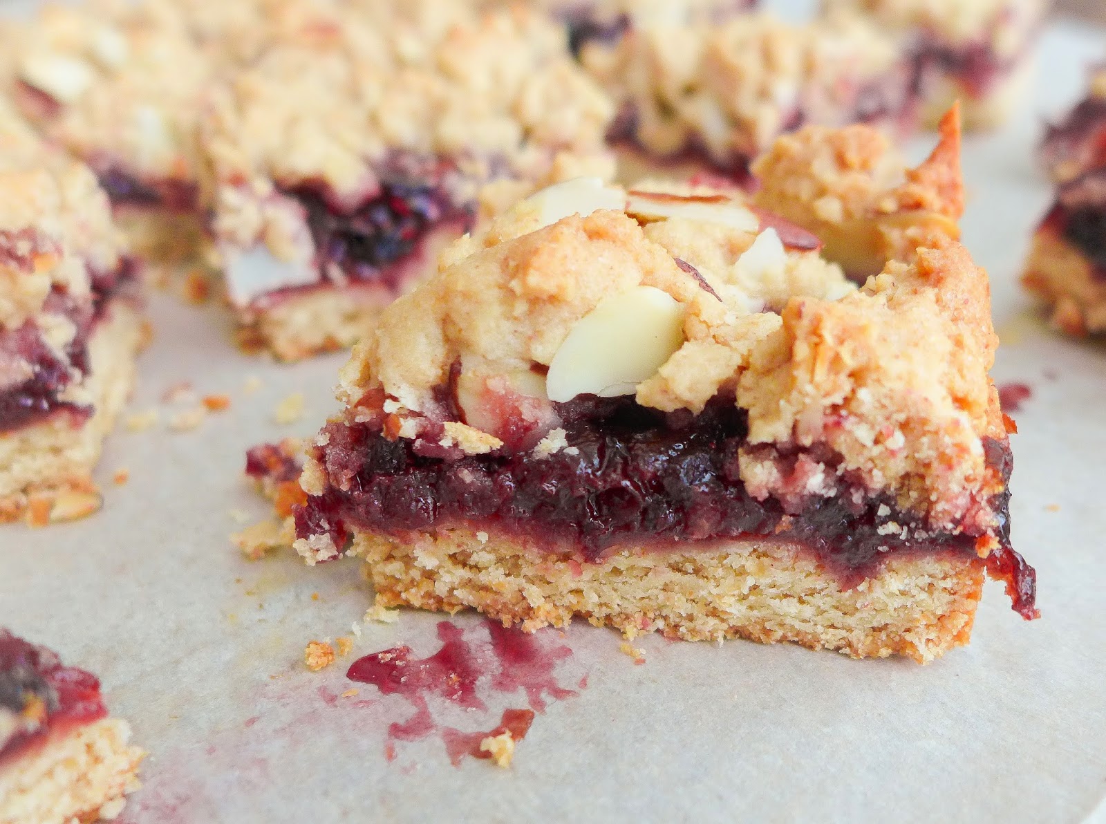 Dimples & Delights Jam & Almond Cookie Bars