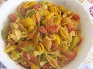 Pasta Con Chorizo Y Calabacín
