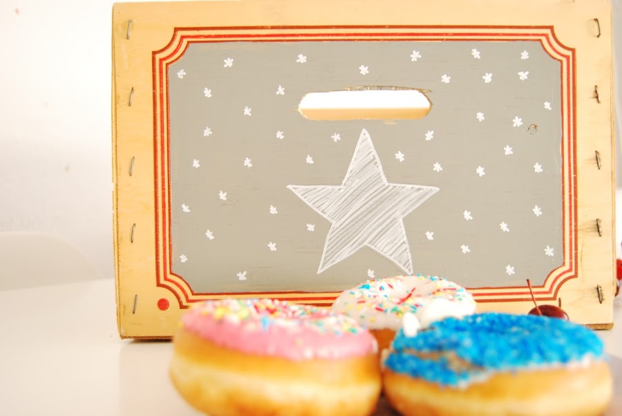 fruit box painted with chalk paint