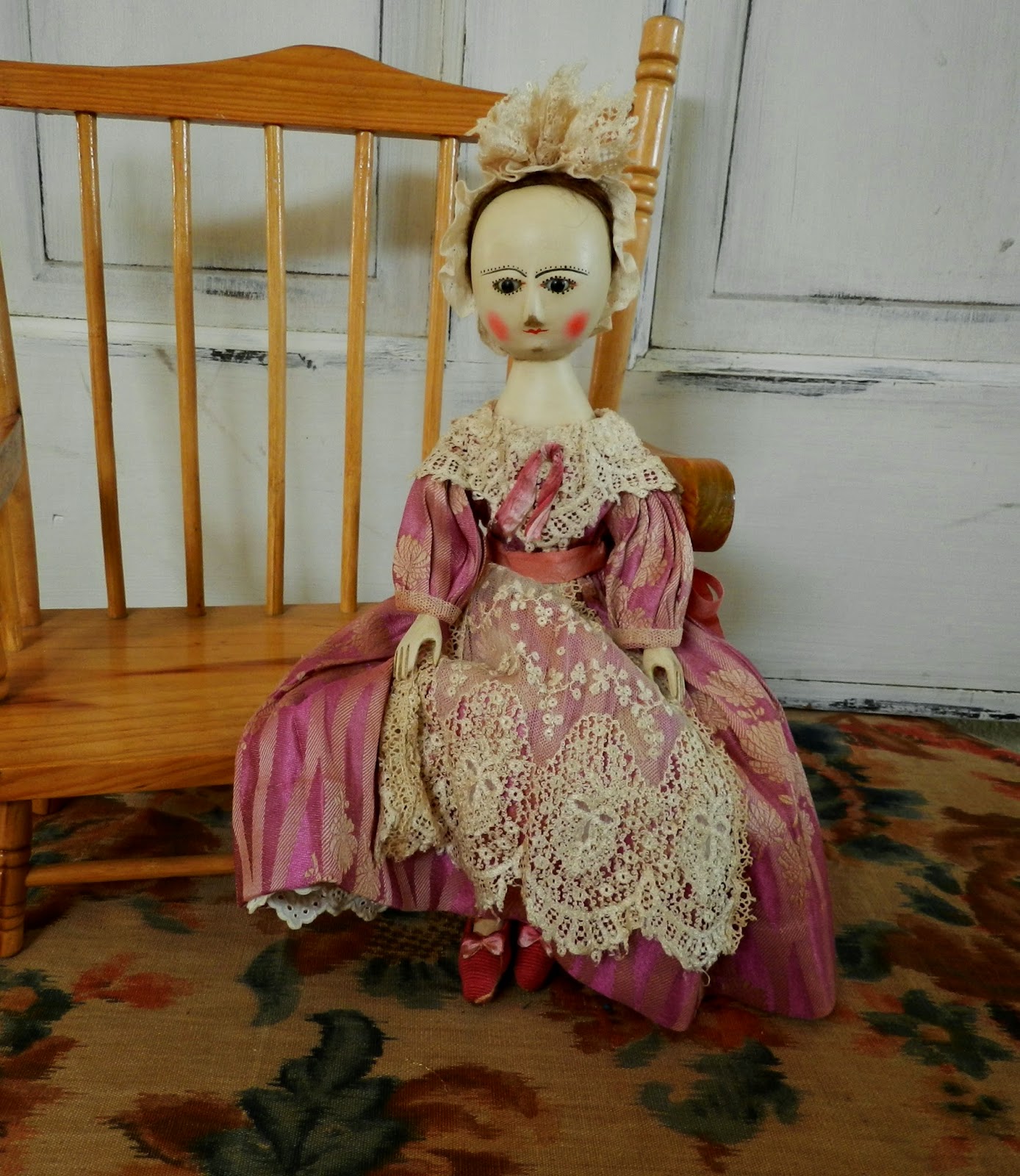 The Old Wooden Sisters Queen Anne doll , available for sale