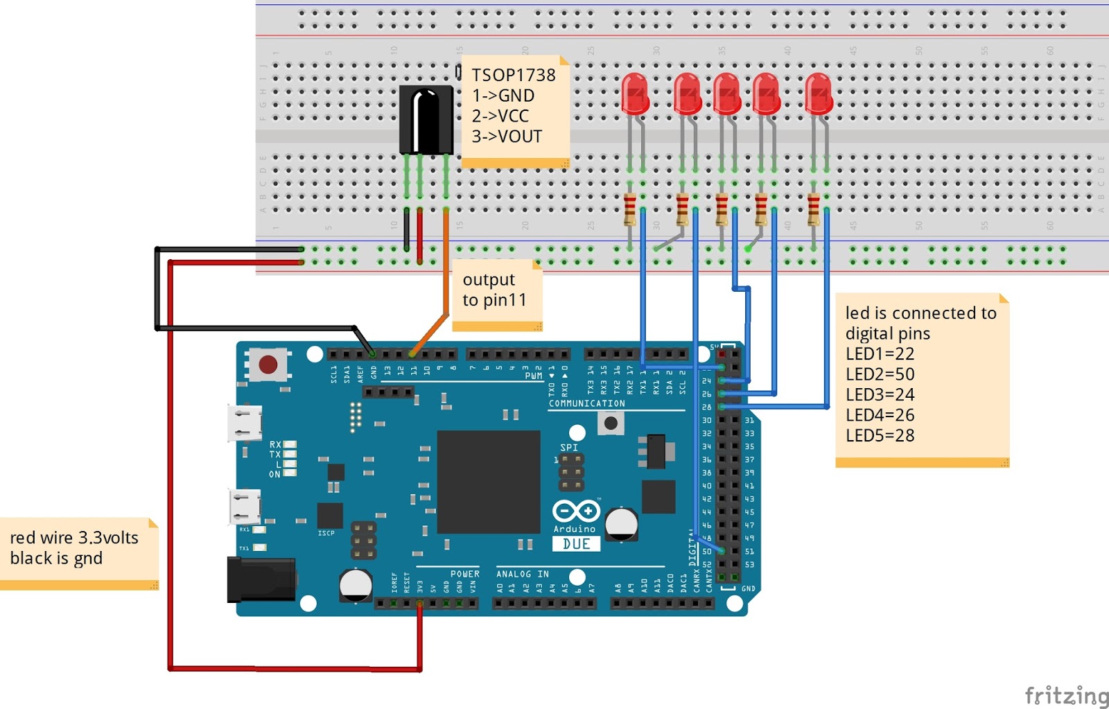 Arduino Due and TSOP1738 interfacing - ArduinoTamil