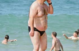 fat man in speedo