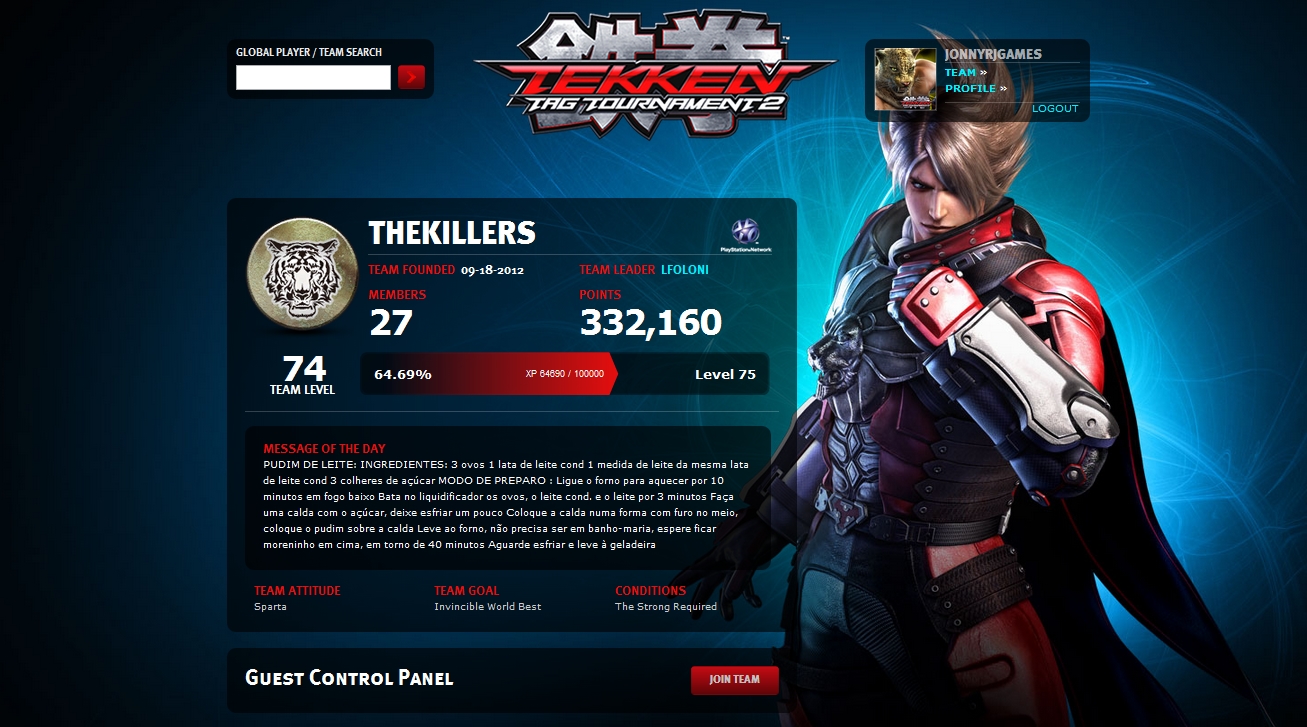 tekken tag 2 online activity tekken tag 2 online activity
