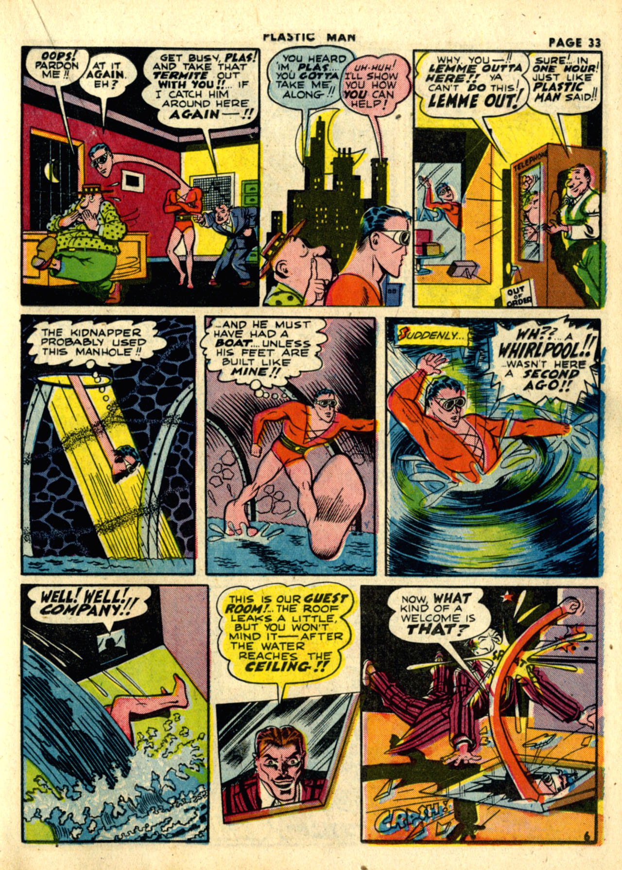 Read online Plastic Man (1943) comic -  Issue #1 - 35