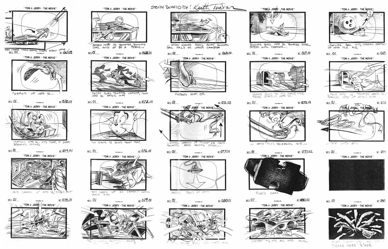 Keith Tucker's Tom & Jerry Storyboards Tom & Jerry the MovieUnseen