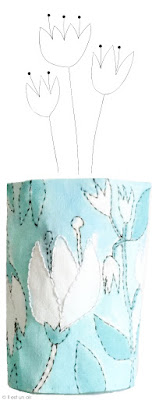 Cache-pot et cache-vase textile