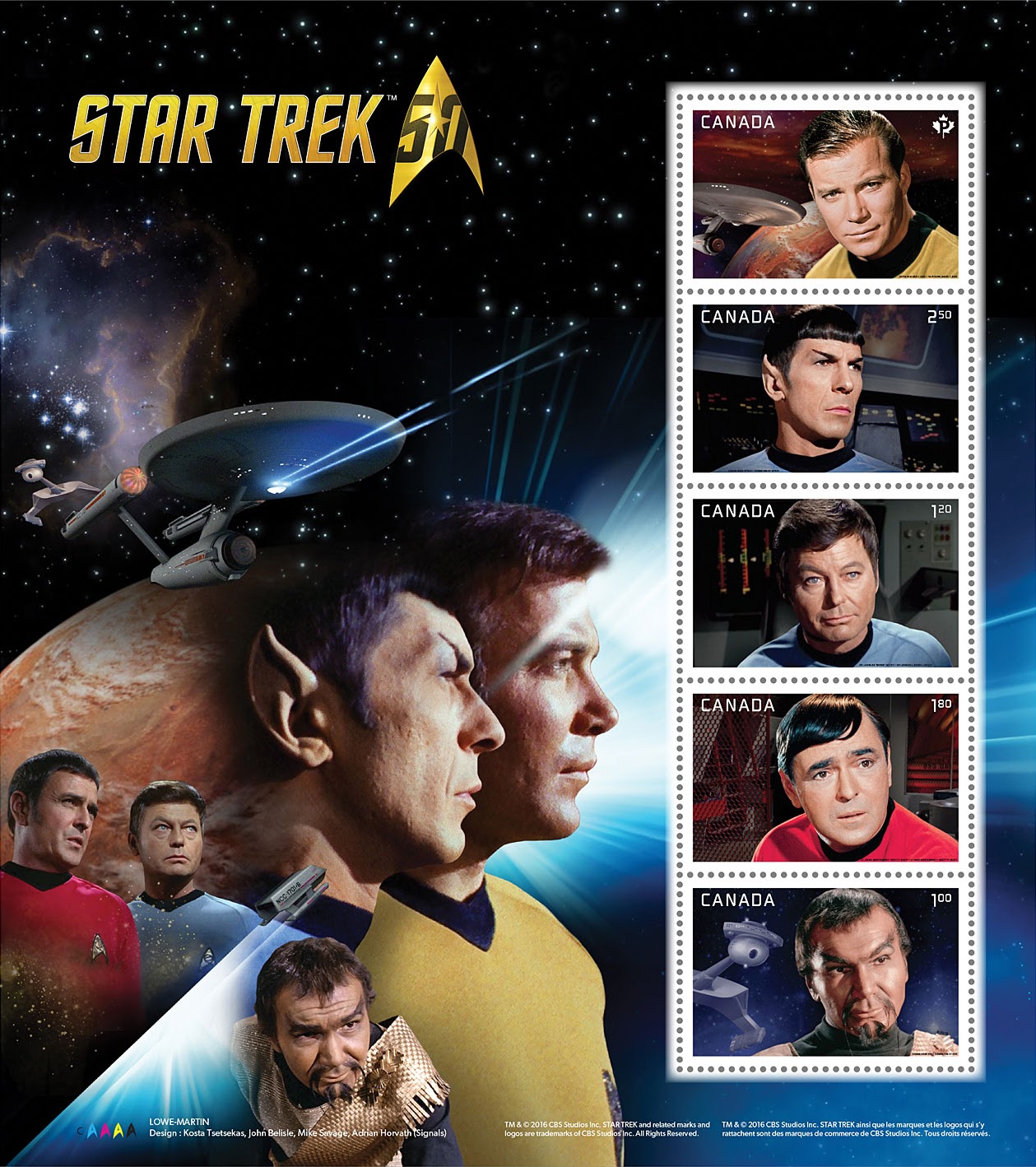 The Trek Collective Canada Post's Star Trek stamps collection