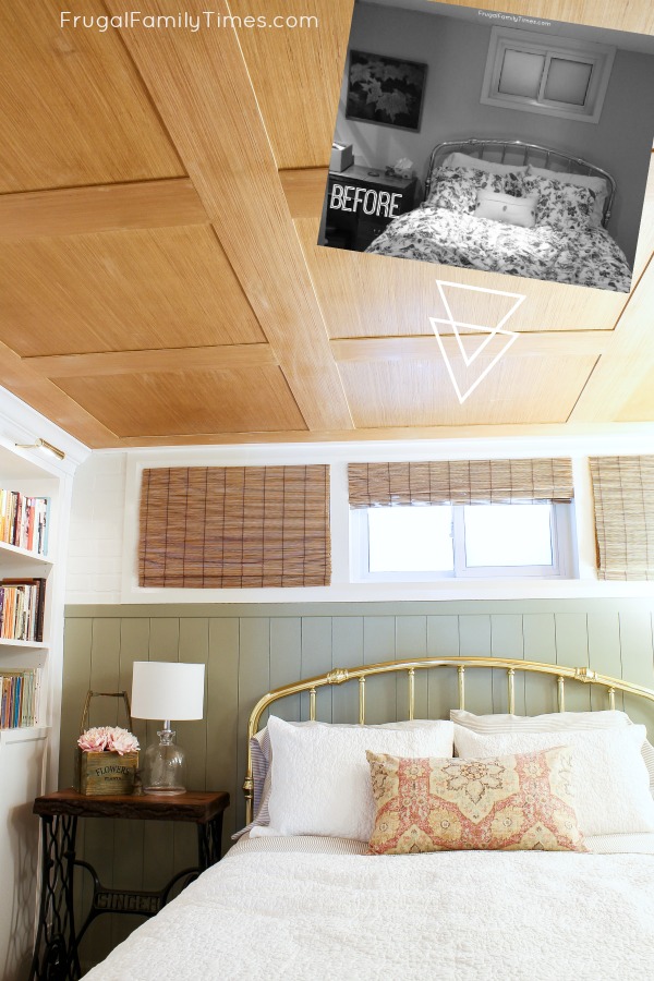 Wood Herringbone Ceiling A Diy Basement Ceiling Idea Frugal