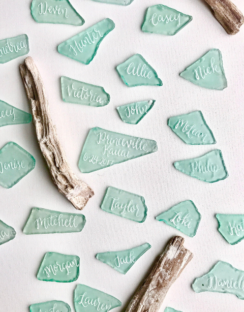 Seaglass Placecards