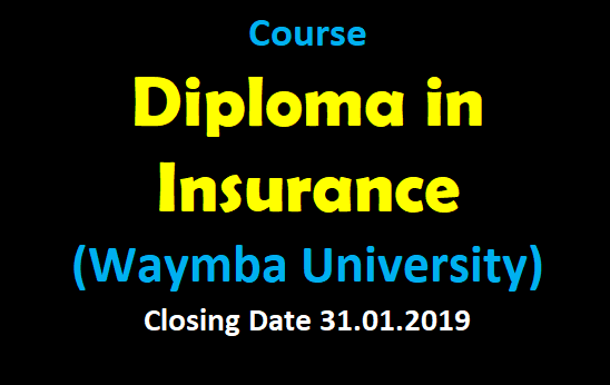 Course : Diploma in Insurance (Waymba University)