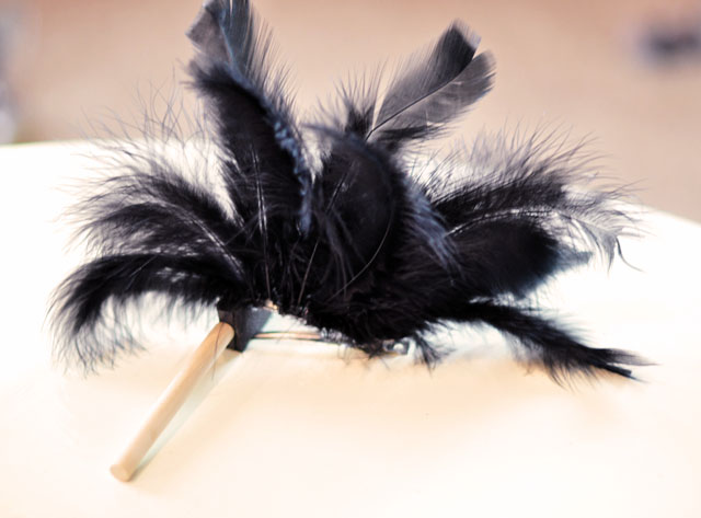 DIY Feather Faux Hawk, Black Feather Headdress