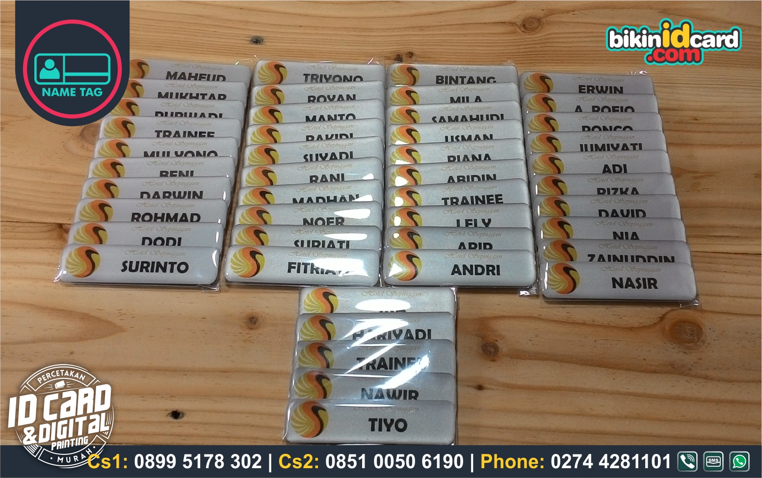 NAME TAG MURAH CONTOH NAME TAG SILVER
