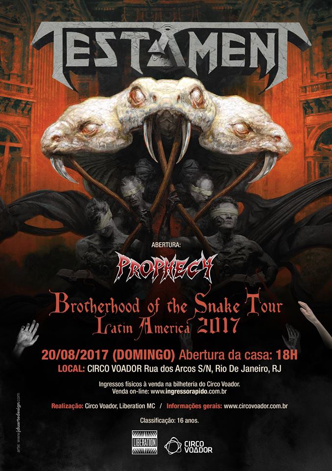 Ripando a História do Rock Testament no Brasil set list