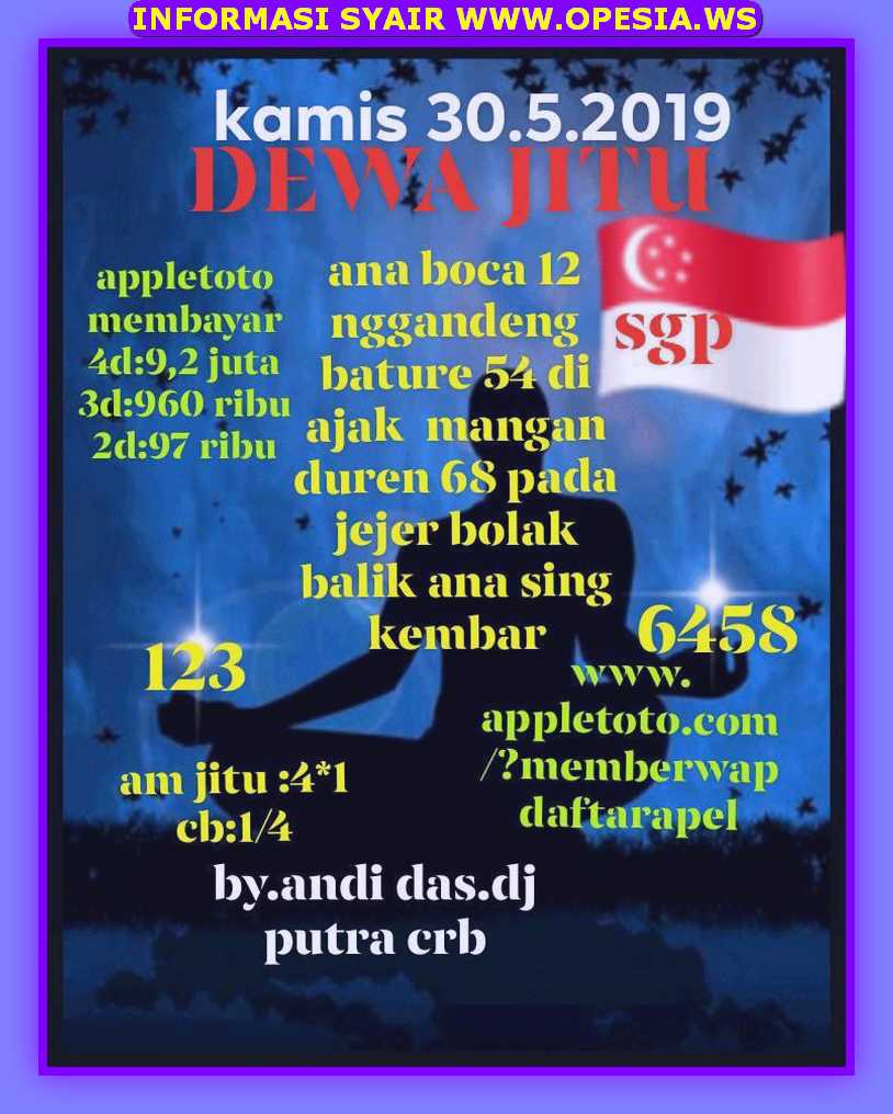 Kode Syair Sgp Hari Kamis 30 Mei 2019 - Gosyair Sedia Kode Syair Sgp Ada  Kode Syair Hk