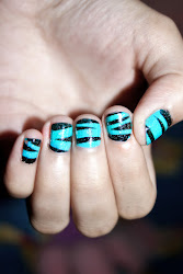 nail diy accessories aquamarine nails stripe fun janine toodles chictopia