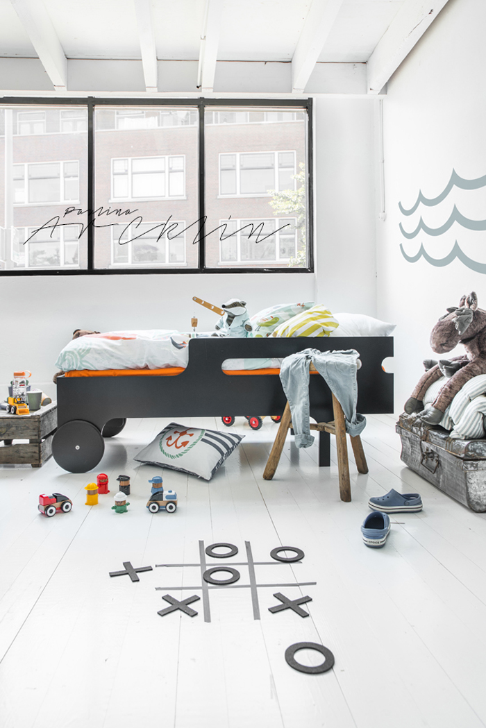 piraten kids room - Rafa-kids toddler bed & Moshi Moshi kids bedding  © Paulina Arcklin Photography + Styling