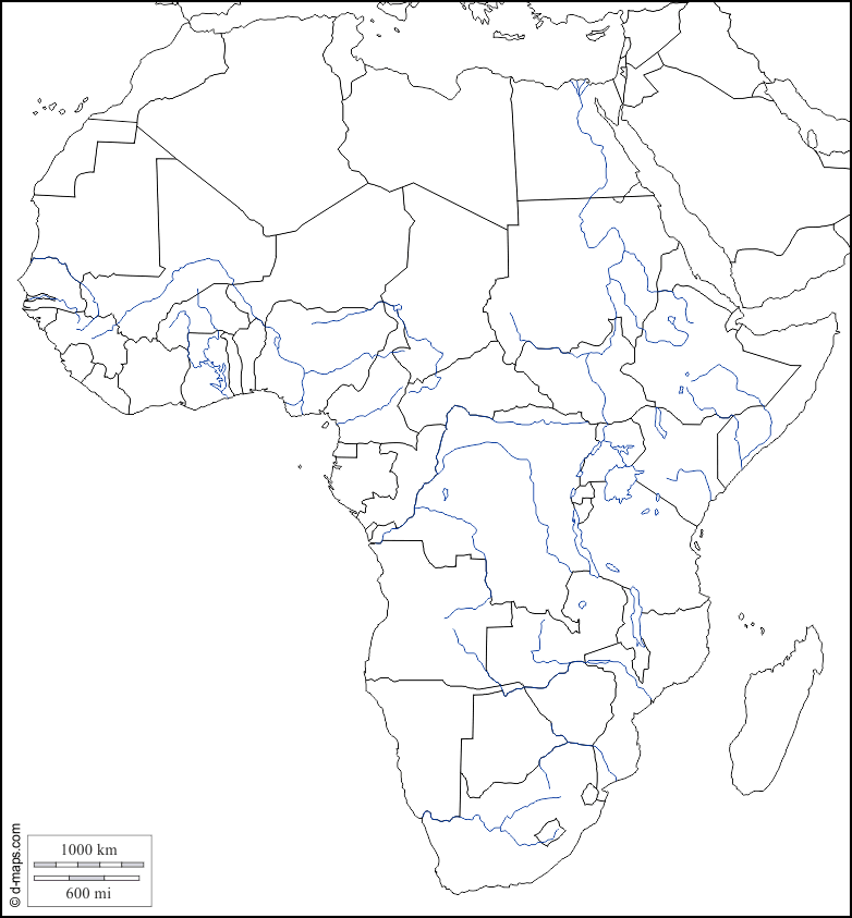مجموعة خرائط صماء لقارة افريقيا المعرفة الجغرافية كتب ومقالات