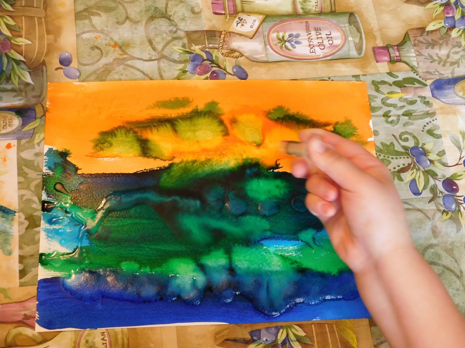 Painting with Baking Soda and Vinegar