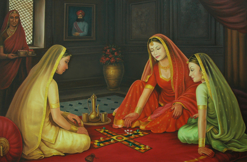 Rajasthani Girls Art Paintings 8