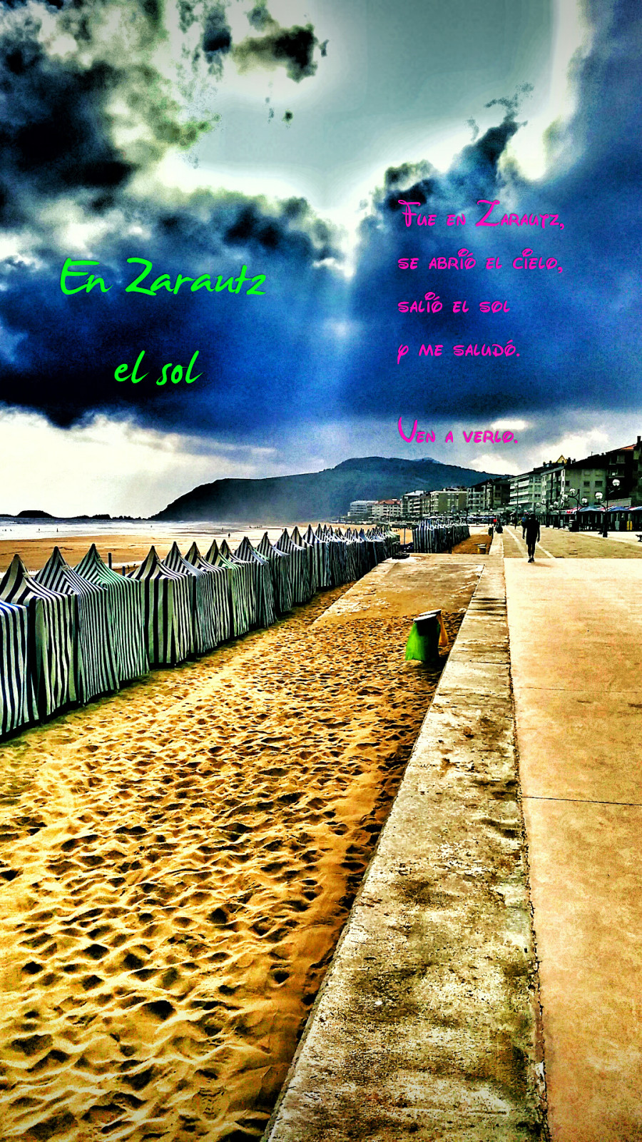 En Zarautz el sol