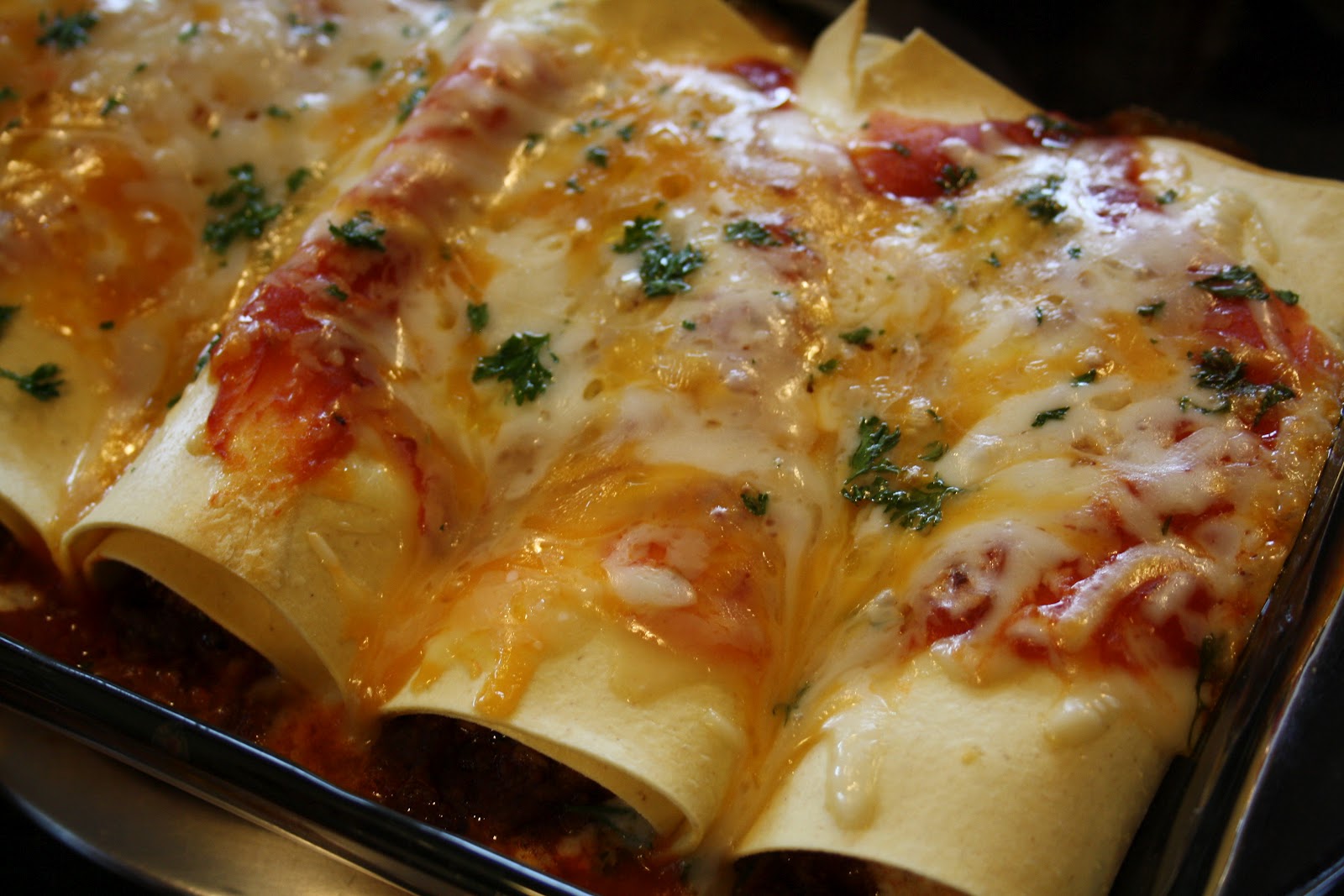 Meals with Michelle Lasagna Enchiladas by Olivieri