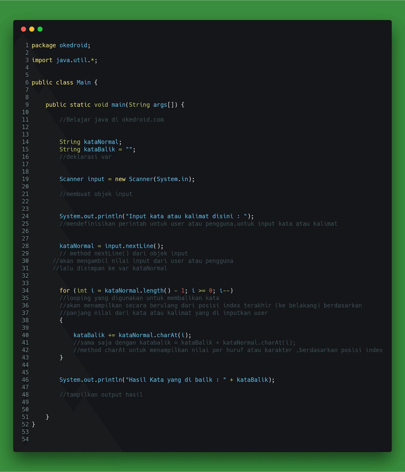 Contoh Jadwal Membalikan Kata String Di Java - Java Media Kita