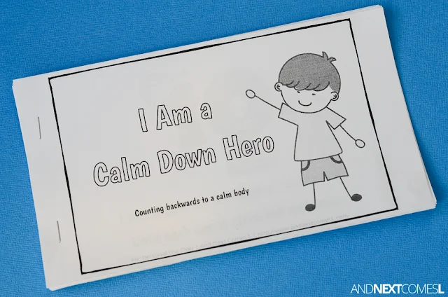 Free printable story for kids to learn calm down strategies from And Next Comes L