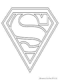 Gambar Logo Superman Untuk Diwarnai