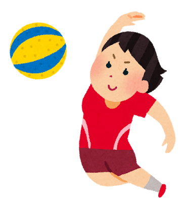 ソフトバレーのイラスト