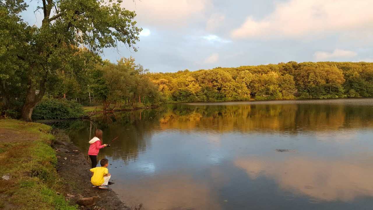Fishing at Jordan Pond, Shrewsbury, MA