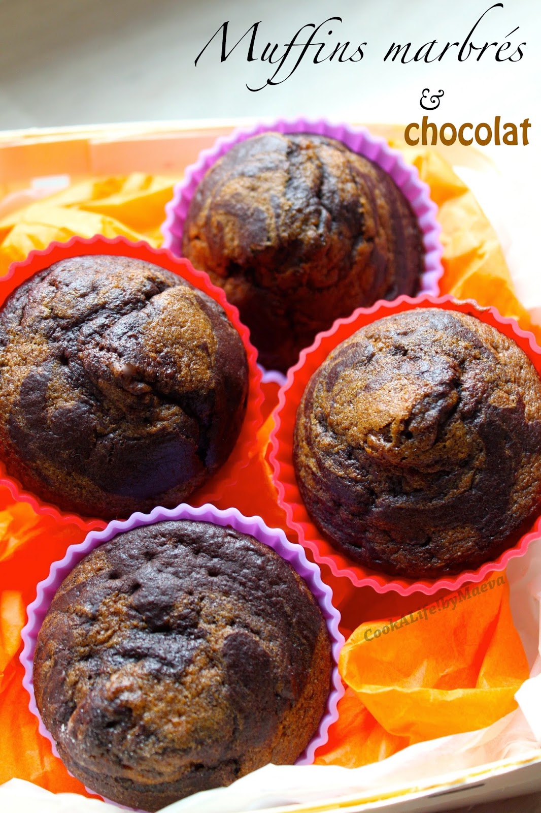 Muffins marbrés potiron & chocolat { et nail-art d'Halloween by Patou } • Cook A Life! by Maeva