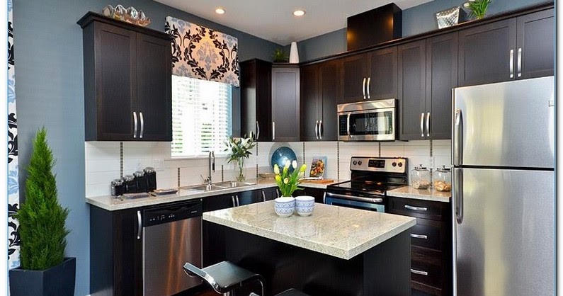 Small Kitchen With Dark Cabinets Home Interior Exterior Decor Design Ideas