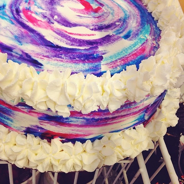 Molly's Baking & Cooking Tie Dye ice cream cake.
