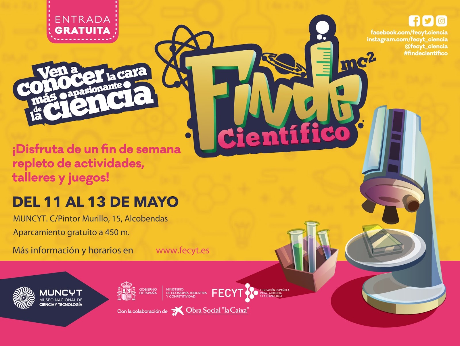 Resultado de imagen de ven al finde cientifico con tu centro escolar