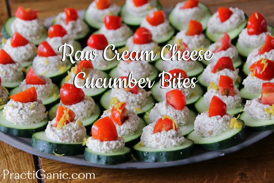 Raw Cream Cheese Cucumber Bites