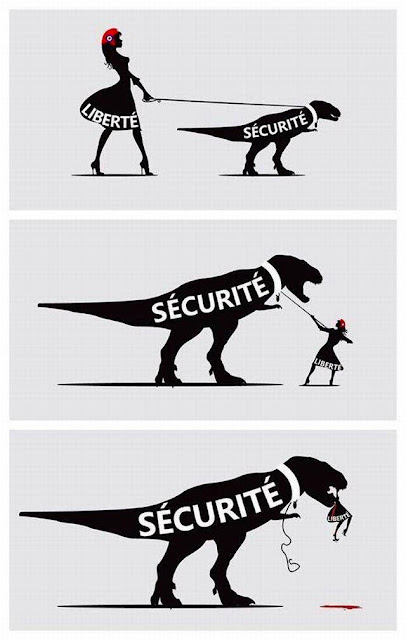 viñeta sobre la seguridad y la libertad
