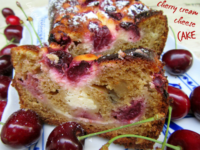 Kolač s trešnjama i krem sirom ☆ Cherry cream cheese cake Cherry cream cheese cake by Laka kuharica: simple cake with five layers is moist, flavorful and melts in mouth.