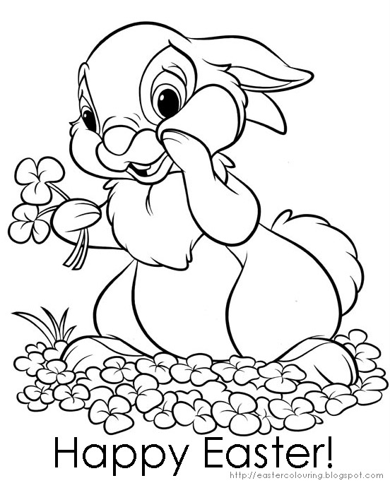 EASTER COLOURING: COLORING PICTURES OF EASTER BUNNY