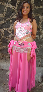 vestuario danza arabe rosa