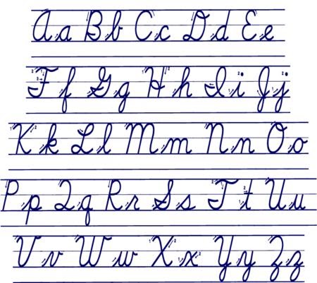 I'm what I like.: Can you write down cursive?